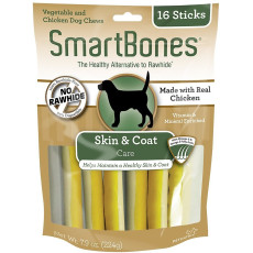 SmartSticks Chews Skin and Coat Chicken 3.5"Dog Treats 美毛潔齒棒(雞肉味) 16 pack  